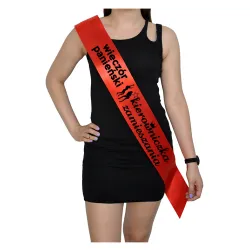 Szarfa CZERWONA Wieczór Panieński Kierowniczka zamieszania